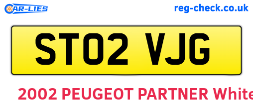 ST02VJG are the vehicle registration plates.