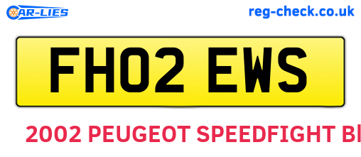 FH02EWS are the vehicle registration plates.