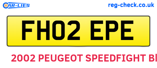 FH02EPE are the vehicle registration plates.