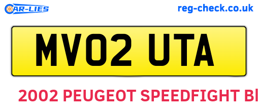 MV02UTA are the vehicle registration plates.