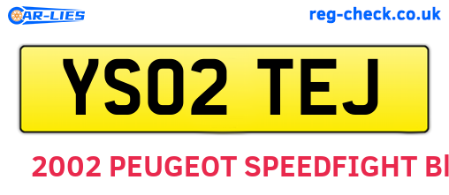 YS02TEJ are the vehicle registration plates.