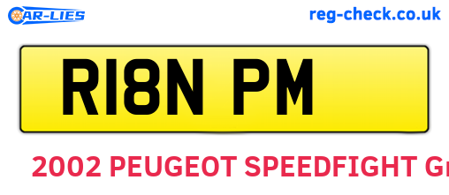 R18NPM are the vehicle registration plates.