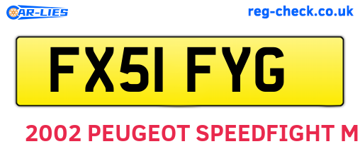FX51FYG are the vehicle registration plates.