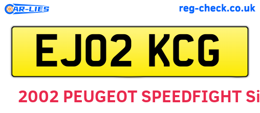 EJ02KCG are the vehicle registration plates.