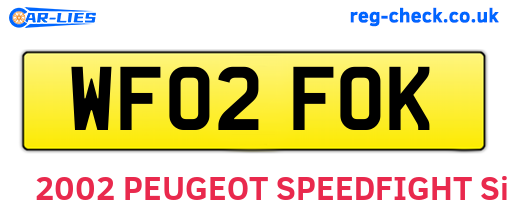 WF02FOK are the vehicle registration plates.