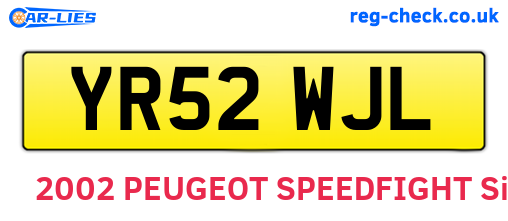 YR52WJL are the vehicle registration plates.