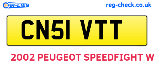 CN51VTT are the vehicle registration plates.