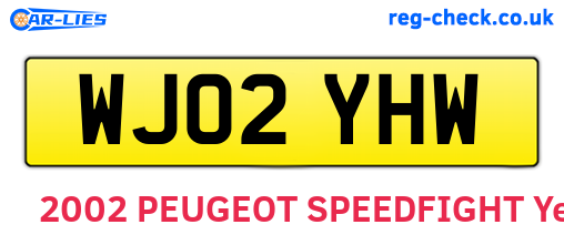 WJ02YHW are the vehicle registration plates.