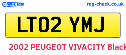 LT02YMJ are the vehicle registration plates.