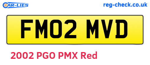 FM02MVD are the vehicle registration plates.