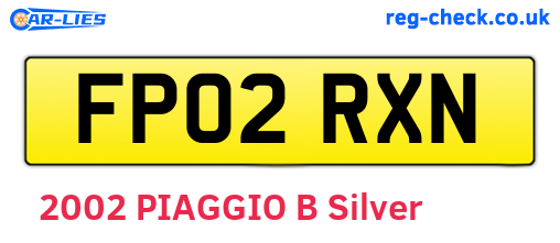 FP02RXN are the vehicle registration plates.