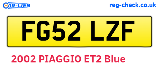 FG52LZF are the vehicle registration plates.