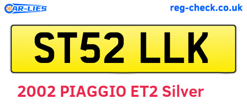 ST52LLK are the vehicle registration plates.