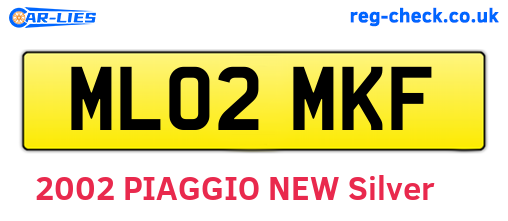 ML02MKF are the vehicle registration plates.