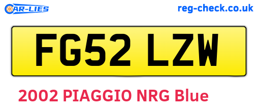 FG52LZW are the vehicle registration plates.
