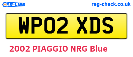 WP02XDS are the vehicle registration plates.