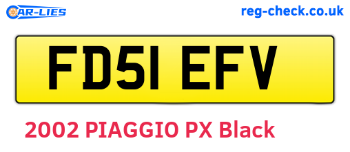FD51EFV are the vehicle registration plates.