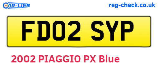 FD02SYP are the vehicle registration plates.