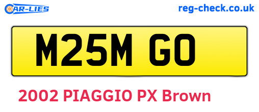 M25MGO are the vehicle registration plates.