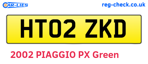 HT02ZKD are the vehicle registration plates.
