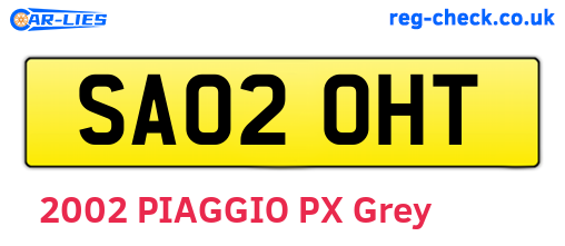 SA02OHT are the vehicle registration plates.