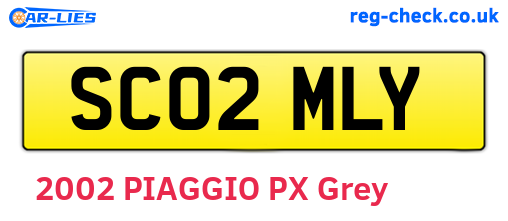 SC02MLY are the vehicle registration plates.