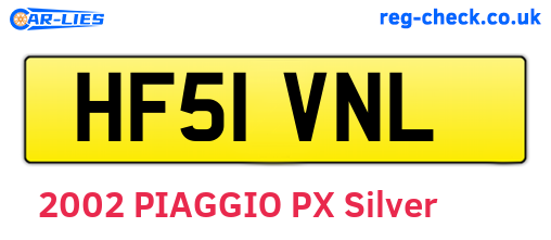 HF51VNL are the vehicle registration plates.