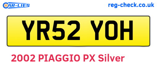 YR52YOH are the vehicle registration plates.
