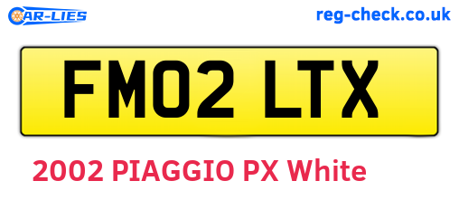 FM02LTX are the vehicle registration plates.