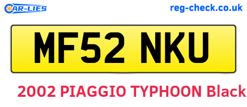 MF52NKU are the vehicle registration plates.