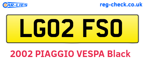 LG02FSO are the vehicle registration plates.