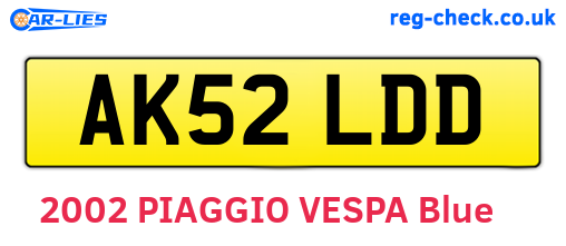 AK52LDD are the vehicle registration plates.