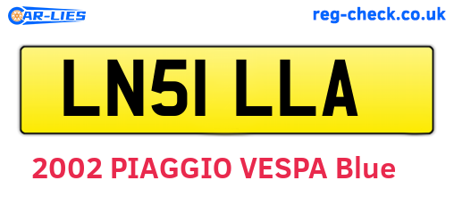 LN51LLA are the vehicle registration plates.