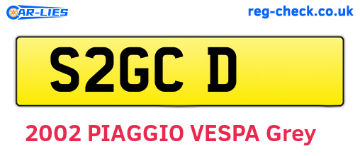 S2GCD are the vehicle registration plates.