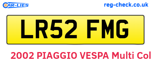 LR52FMG are the vehicle registration plates.
