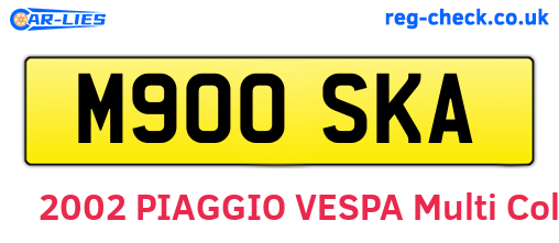 M900SKA are the vehicle registration plates.