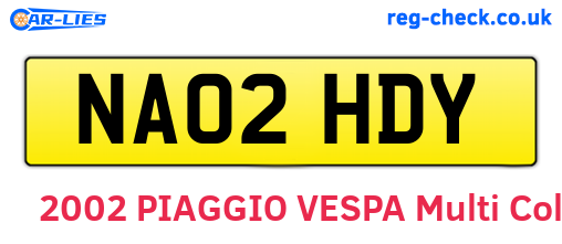 NA02HDY are the vehicle registration plates.