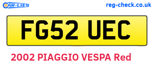 FG52UEC are the vehicle registration plates.