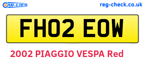 FH02EOW are the vehicle registration plates.