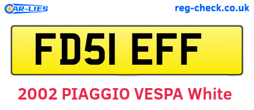 FD51EFF are the vehicle registration plates.