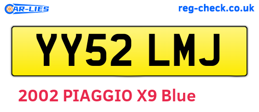 YY52LMJ are the vehicle registration plates.