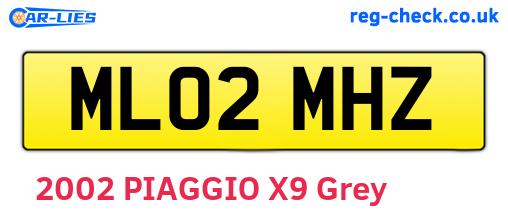 ML02MHZ are the vehicle registration plates.
