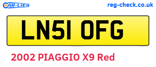 LN51OFG are the vehicle registration plates.