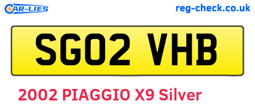 SG02VHB are the vehicle registration plates.