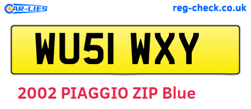 WU51WXY are the vehicle registration plates.