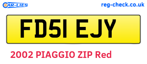 FD51EJY are the vehicle registration plates.