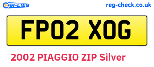 FP02XOG are the vehicle registration plates.