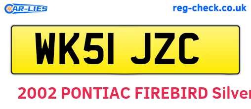 WK51JZC are the vehicle registration plates.