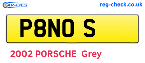 P8NOS are the vehicle registration plates.