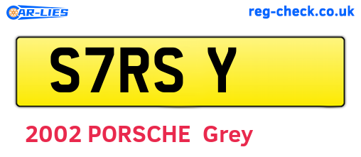 S7RSY are the vehicle registration plates.